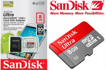 SanDisk MicroSDHC 8 Gb Ultra 10 Class