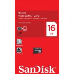 SanDisk MicroSDHC 16 Gb 4 Class
